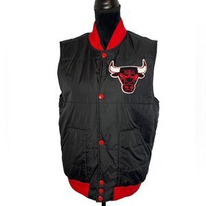 MITCHELL & NESS VINTAGE‎ NBA CHICAGO BULLS PUFFY RETRO VEST MENS SIZE MEDIUM